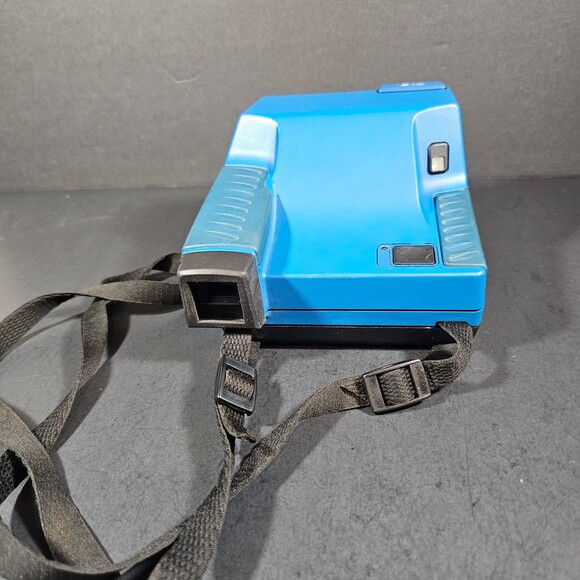 Vtg Polaroid Impulse 600 Blue Anthracite Film Camera Untested - Picture 3 of 7
